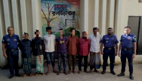 কুলাউড়ায় ডাকাত দলের দুই সদস্যসহ গ্রেপ্তার ৭