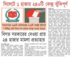 সিলেটের ২ হাজার ৯৩৭টি ভোট কেন্দ্রের মধ্যে ১ হাজার ২৪০টি কেন্দ্রই ঝুঁকিপূর্ণ