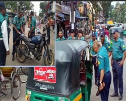 সিলেটে ৩২ ঘন্টায় ১৭৭ যানবাহনের বিরুদ্ধে অ্যা ক শ ন